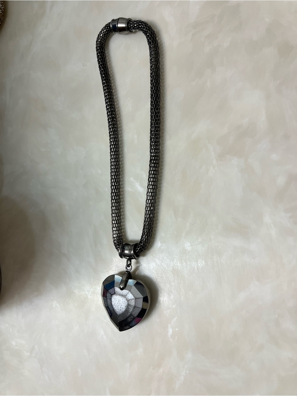 🖤 Faceted Smoky Necklace with beautiful Black heart 🖤 - Picture 6 of 8